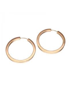 Pendientes de oro rosado 18K con diseño redondo