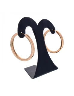 Pendientes de oro rosado 18K con diseño redondo