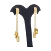 Pendientes largos oro amarillo 18kl