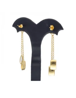 Pendientes largos oro amarillo 18kl
