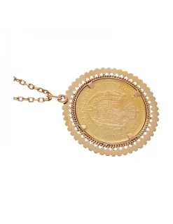 Pulsera ancha de Oro amarillo con diseño original y moneda antigua