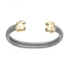 Pulsera de acero con diseño y oso TOUS en oro amarillo 18K