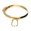 Pulsera de oro 18 kl diamantes y esmeraldas