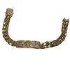 Pulsera de Oro amarillo con diseño estilo Versace y Circonitas