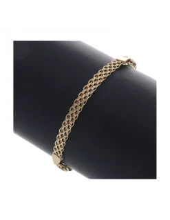 Pulsera de Oro amarillo con diseño de Infinito y Circonitas