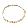 Pulsera de Oro amarillo 18K con diseño Semirrígido y Circonitas