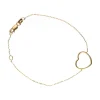 Pulsera de oro amarillo 18K con diseño de eslabones y corazón