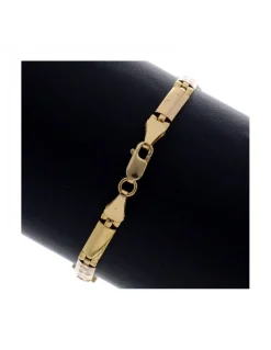 Pulsera de Oro amarillo 18K con diseño Semirrígido y Circonitas