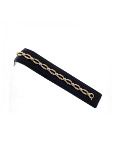 Pulsera de Oro amarillo 18K con diseño semi rígido
