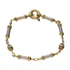 Pulsera de Oro amarillo y blanco con diseño semirrígida