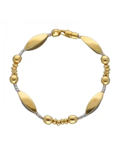 Pulsera de Oro amarillo y blanco, con diseño Moderno