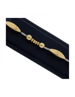 Pulsera de Oro amarillo y blanco, con diseño Moderno