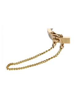 Pulsera de oro amarillo y blanco 18K con diseño y brillantes