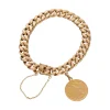 Pulsera de Oro con diseño de eslabones y Moneda antigua dólar