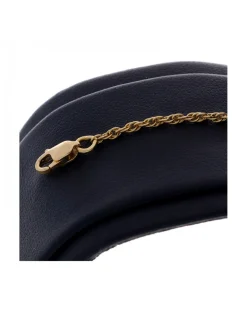 Pulsera tipo Esclava de oro amarillo con eslabones Garibaldi y Circonitas