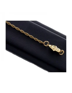 Pulsera tipo Esclava de oro amarillo con eslabones Garibaldi y Circonitas