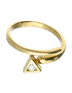 18 quilates Oro - Anillo - 0.04 ct Diamante
