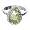 18 quilates Oro - Anillo - 6.21 ct Cuarzo - Diamantes