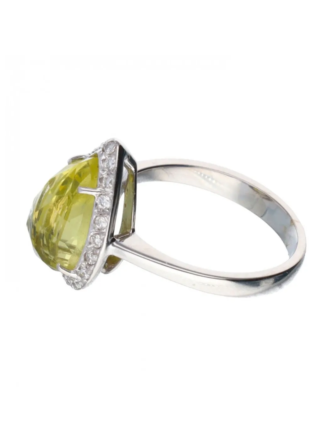 18 quilates Oro - Anillo - 6.21 ct Cuarzo - Diamantes