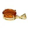 18 quilates Oro - Colgante Ambar y zirconita