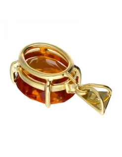 18 quilates Oro - Colgante Ambar y zirconita