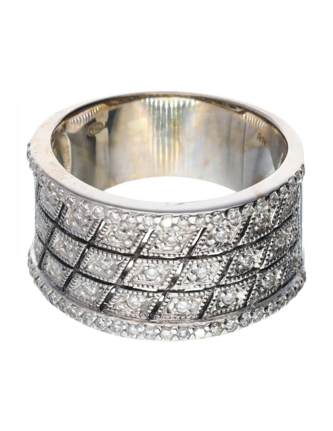 18 quilates Oro blanco - Anillo - 0.01 ct Diamante - Diamante