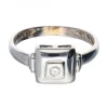 18 quilates Oro blanco - Anillo - 0.02 ct Diamante