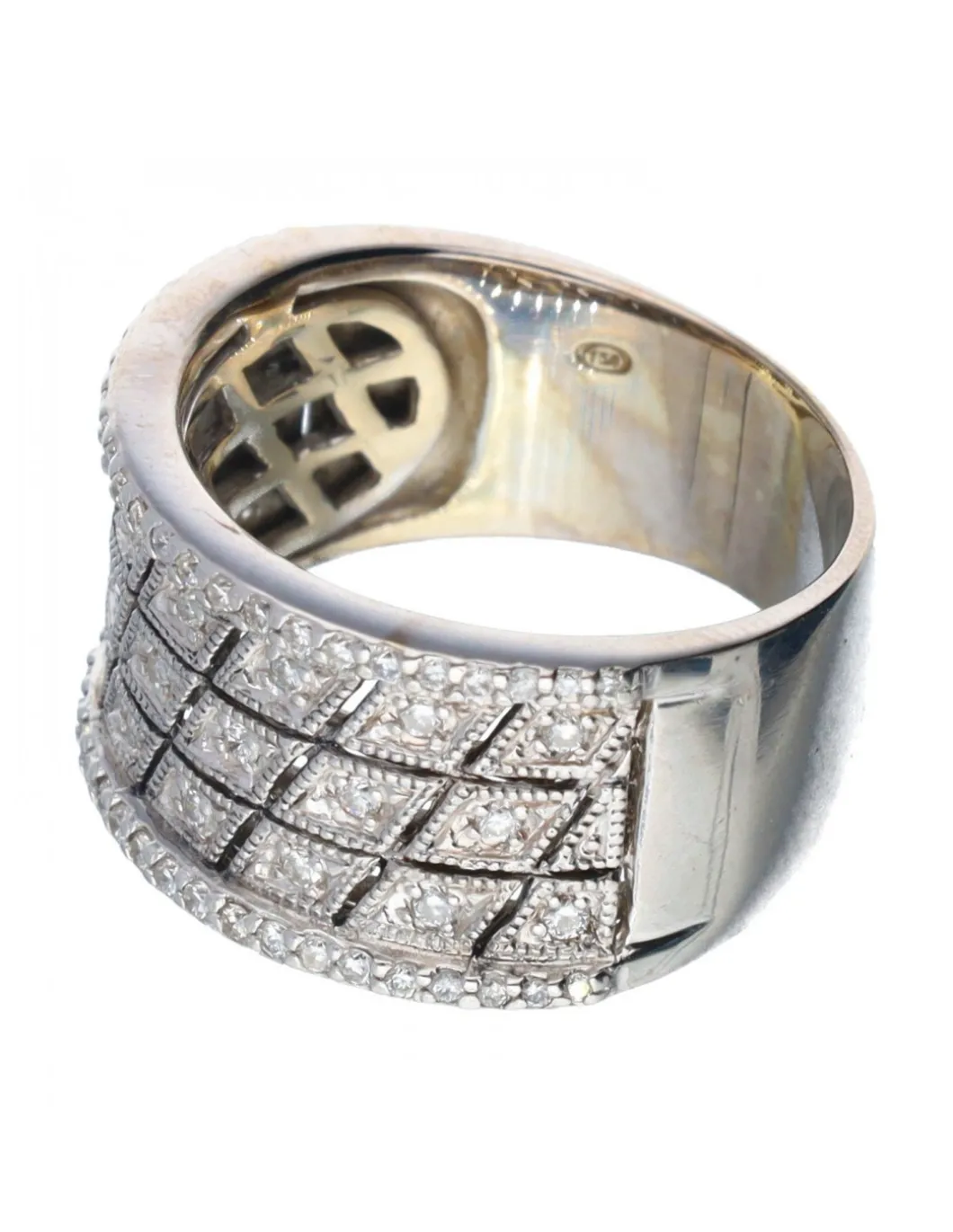 18 quilates Oro blanco - Anillo - 0.01 ct Diamante - Diamante