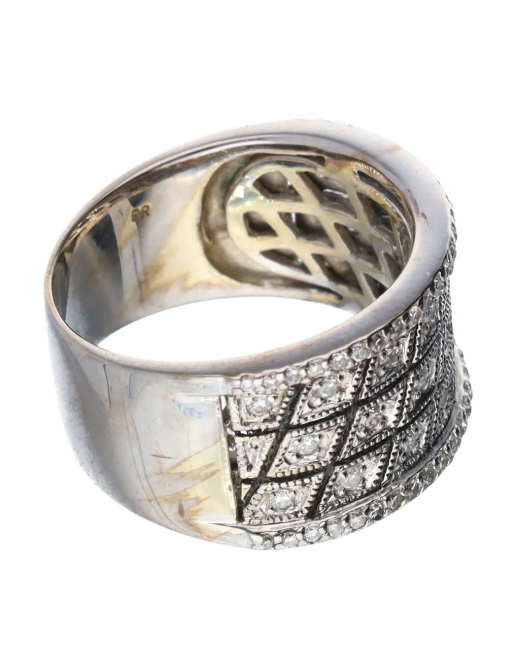 18 quilates Oro blanco - Anillo - 0.01 ct Diamante - Diamante