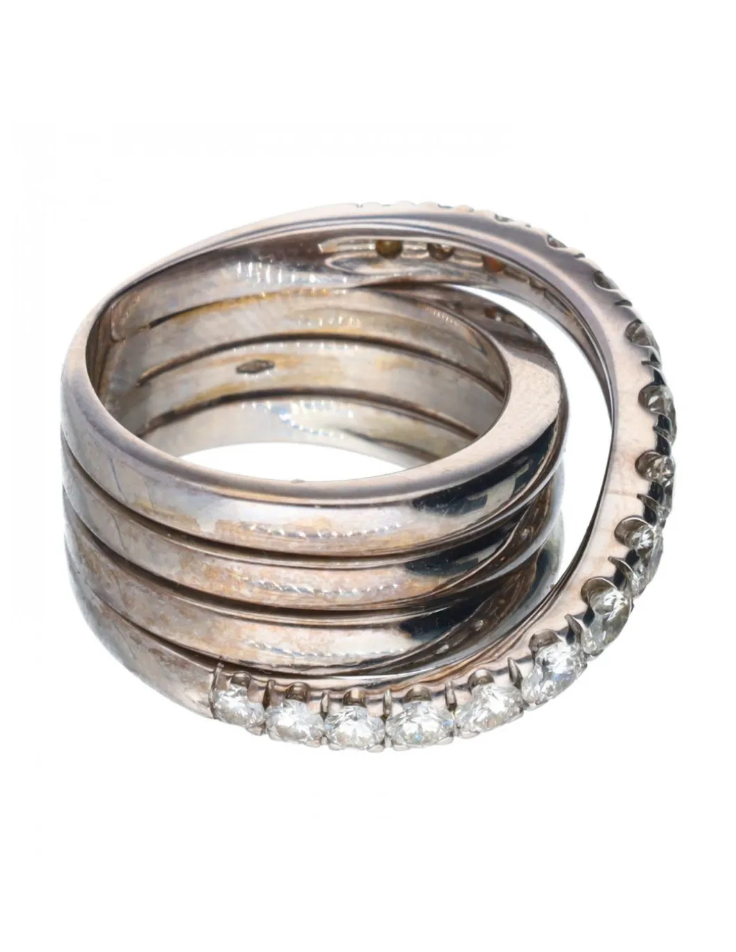 18 quilates Oro blanco - Anillo - 0.11 ct Diamante