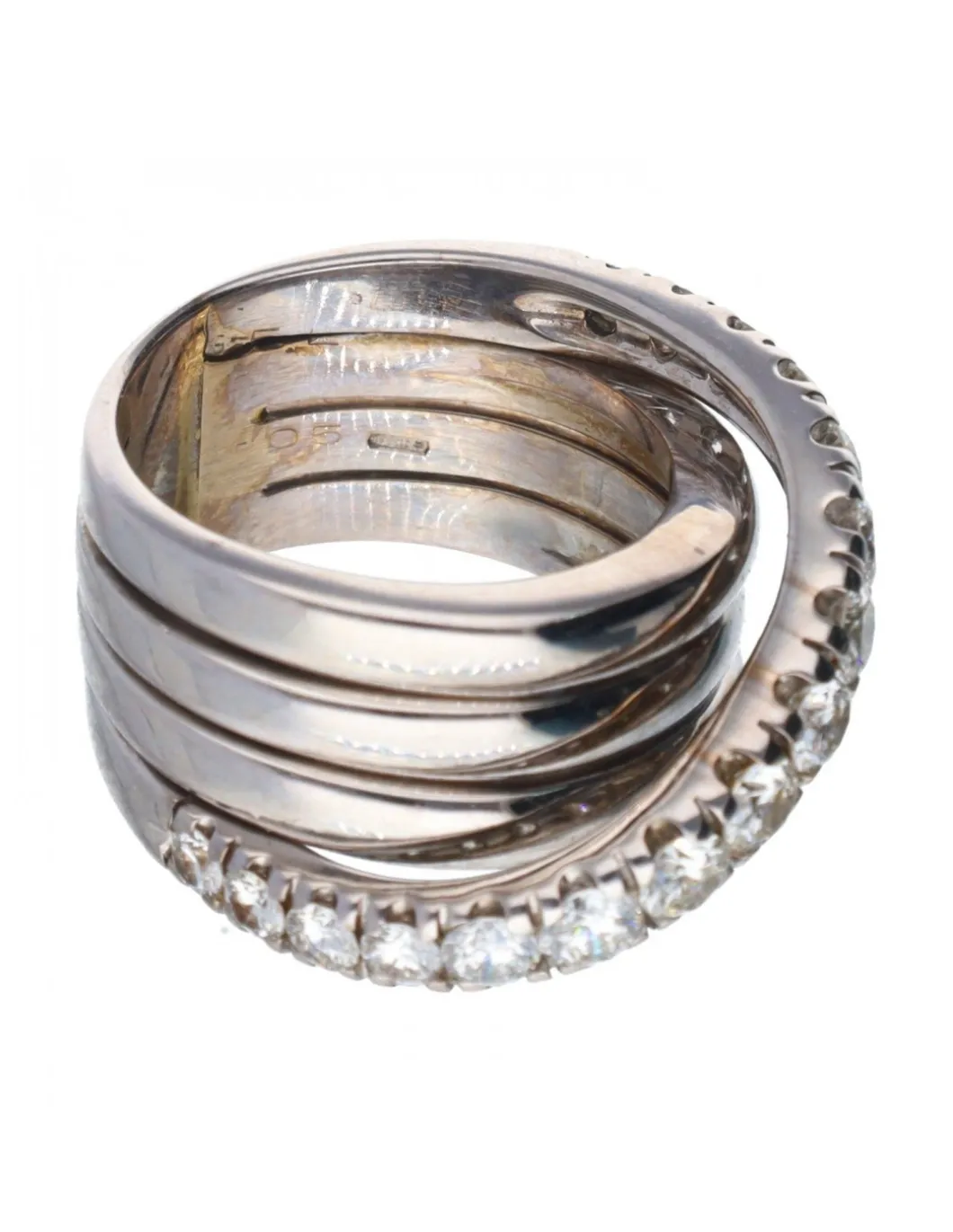 18 quilates Oro blanco - Anillo - 0.11 ct Diamante