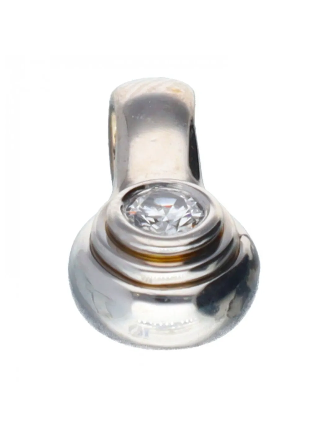 18 quilates Oro blanco - Colgante - 0.11 ct Diamante