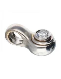18 quilates Oro blanco - Colgante - 0.11 ct Diamante