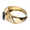 18 quilates Oro, Oro amarillo - Anillo - Zafiro - Diamantes