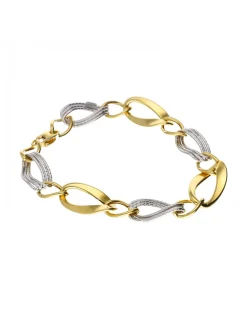 18 quilates Oro, Oro amarillo, Oro blanco - Pulsera tobillera