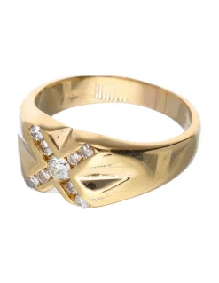 18 quilates Oro, Oro amarillo - Anillo - 0.15 ct Diamante - Diamantes