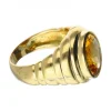 18 quilates Oro, Oro amarillo - Anillo Cuarzo