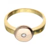 18 quilates Oro, Oro amarillo, Oro rosa - Anillo - 0.01 ct Diamante