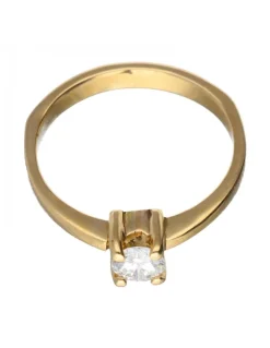 18 quilates Oro, Oro amarillo - Anillo - 0.41 ct Diamante