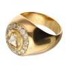 18 quilates Oro, Oro amarillo - Anillo - 0.98 ct Topacio - Diamantes