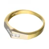 18 quilates Oro, Oro amarillo, Oro blanco - Anillo - 0.02 ct Diamante