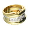 18 quilates Oro, Oro amarillo, Oro blanco - Anillo - 0.11 ct Diamante