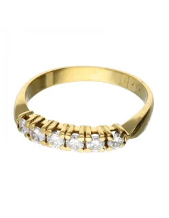 18 quilates Oro, Oro amarillo - Anillo - 0.03 ct Diamante