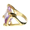 18 quilates Oro, Oro amarillo - Anillo - 15.40 ct Amatista