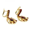 18 quilates Oro, Oro amarillo - Pendientes - 1.07 ct Rubíes - Rubíes