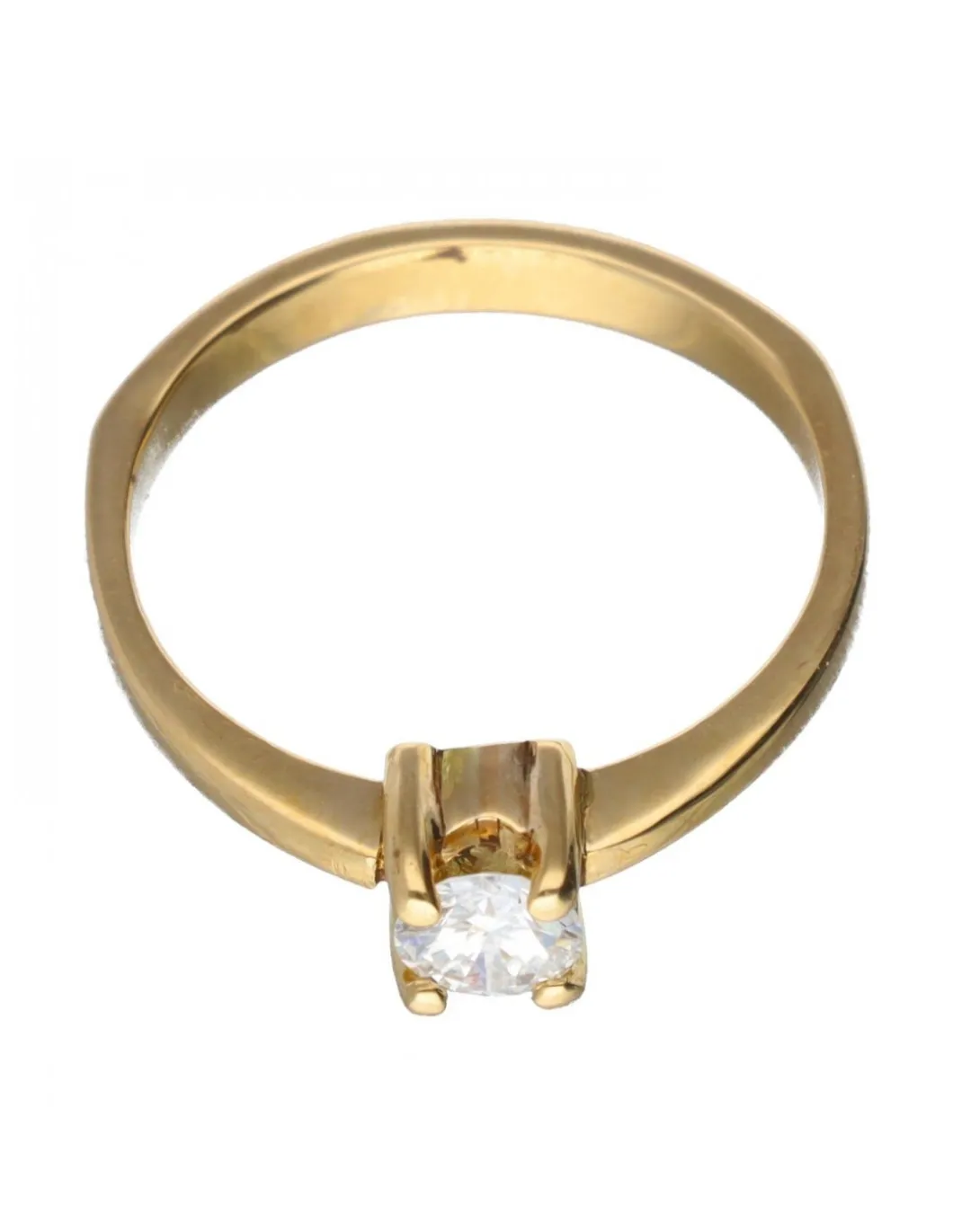 18 quilates Oro, Oro amarillo - Anillo - 0.41 ct Diamante