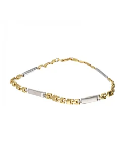 18 quilates Oro, Oro amarillo, Oro blanco - Pulsera tobillera