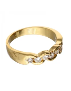 18 quilates Oro, Oro amarillo - Anillo - 0.03 ct Diamantes