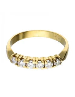 18 quilates Oro, Oro amarillo - Anillo - 0.03 ct Diamante