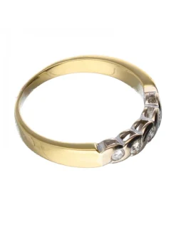 18 quilates Oro, Oro amarillo, Oro blanco - Anillo - 0.02 ct Diamantes